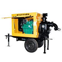 Mobile diesel engine sewage flow centrifugal trash pump